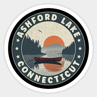 Ashford Lake Connecticut Sunset Sticker